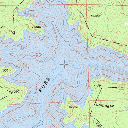 Topographic Map of Union Bar, CA