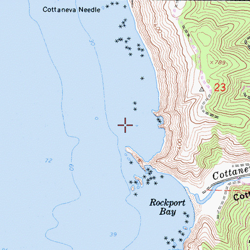 Topographic Map of Sea Lion Rock, CA