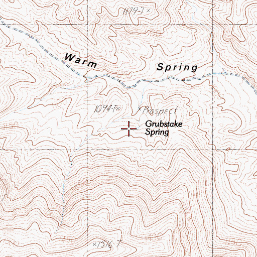 Topographic Map of Grubstake Spring, CA