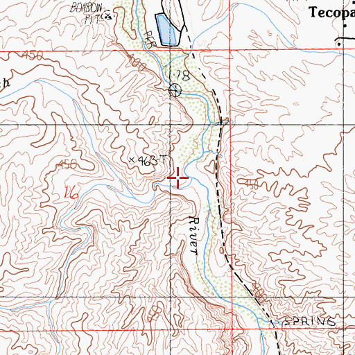 Topographic Map of Tecopa Wash, CA