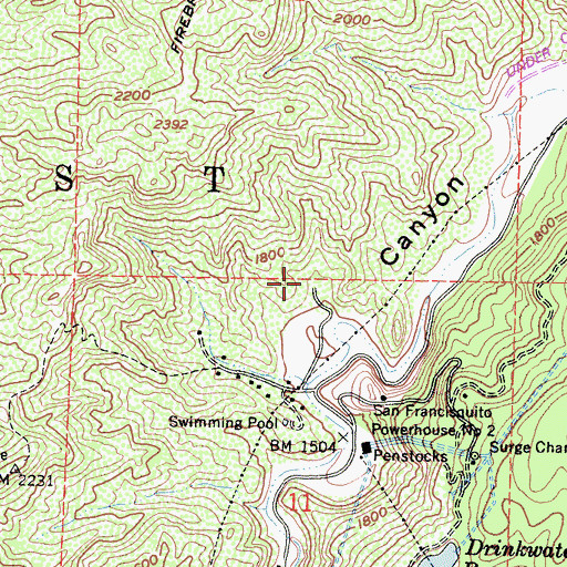 Topographic Map of Bee School (historical), CA