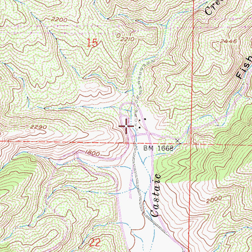 Topographic Map of Naylor Place, CA
