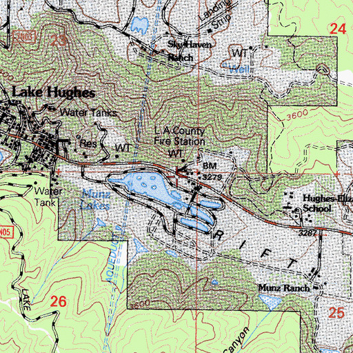 Topographic Map of Pine Canyon County Patrol Station, CA