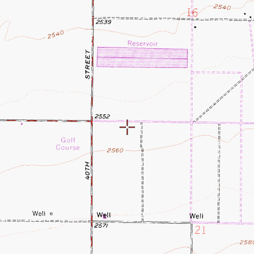 Topographic Map of Twin Joshua Rancho (historical), CA