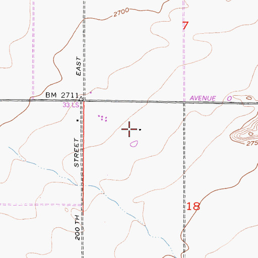 Topographic Map of Wilsona (historical), CA