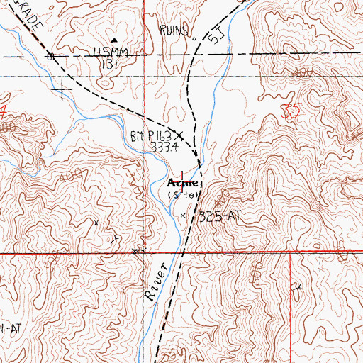 Topographic Map of Acme (historical), CA
