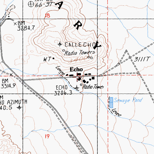 Topographic Map of Echo, CA