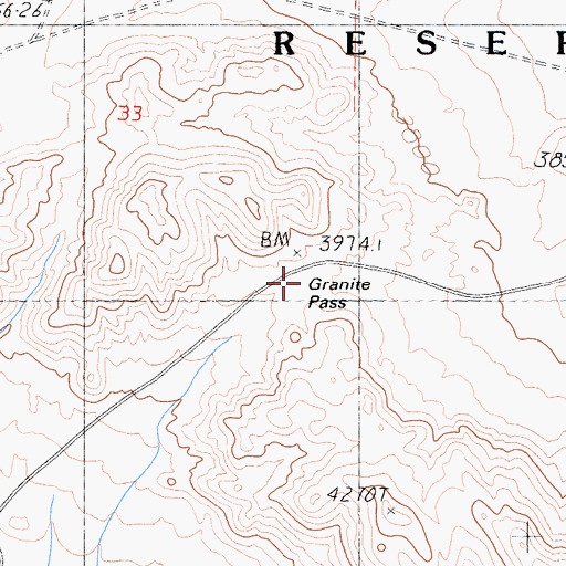 Topographic Map of Granite Pass, CA