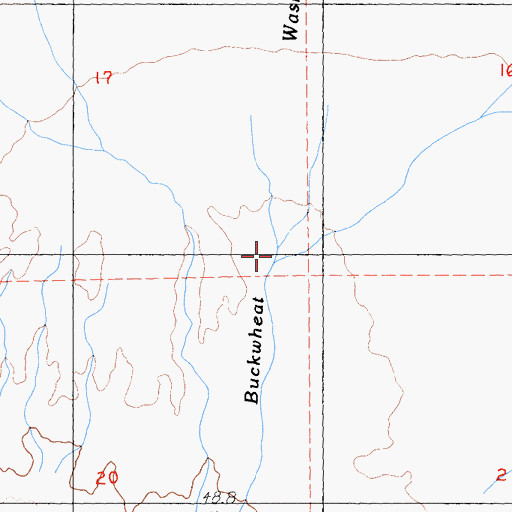 Topographic Map of Ibex Wash, CA