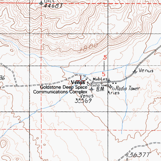 Topographic Map of Venus, CA