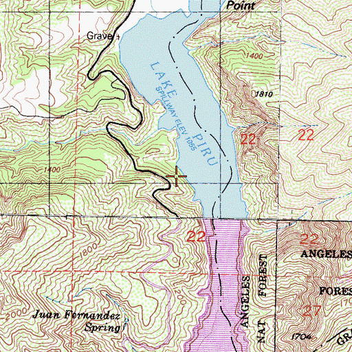 Topographic Map of Piru Ranger Station (historical), CA