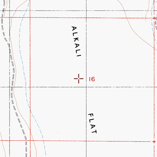 Topographic Map of Alkali Flat, CA