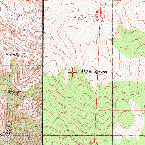 Topographic Map of Argus Spring, CA