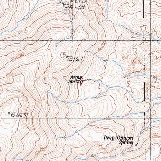 Topographic Map of Argus Spring, CA