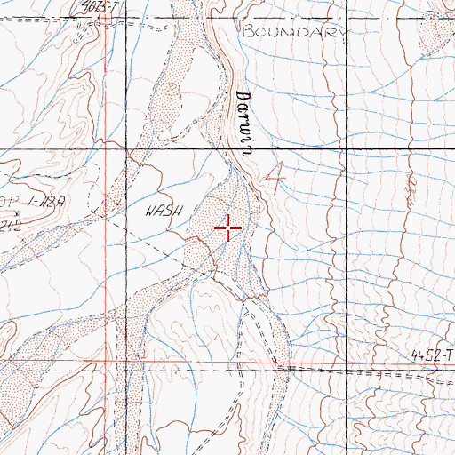 Topographic Map of China Gardens Wash, CA