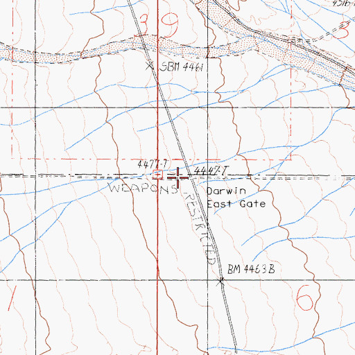 Topographic Map of Darwin East Gate, CA