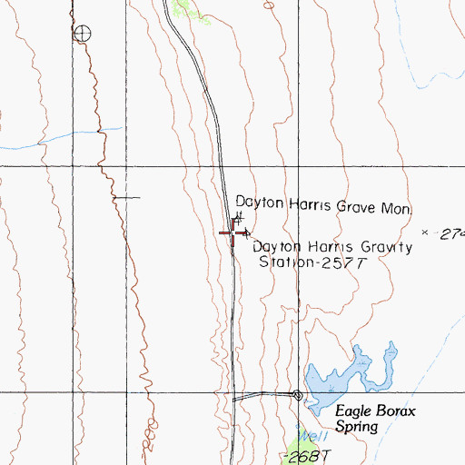 Topographic Map of Dayton Harris Gravity Station, CA
