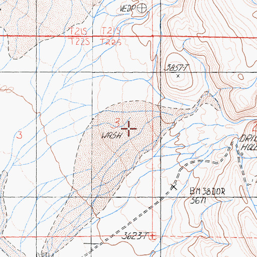 Topographic Map of Dead End Canyon, CA