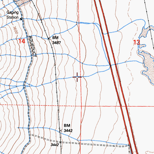 Topographic Map of Fine Canyon, CA