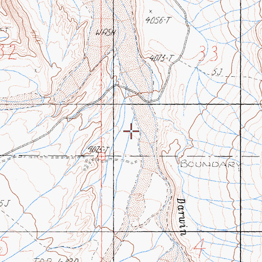 Topographic Map of Indian Gardens Wash, CA