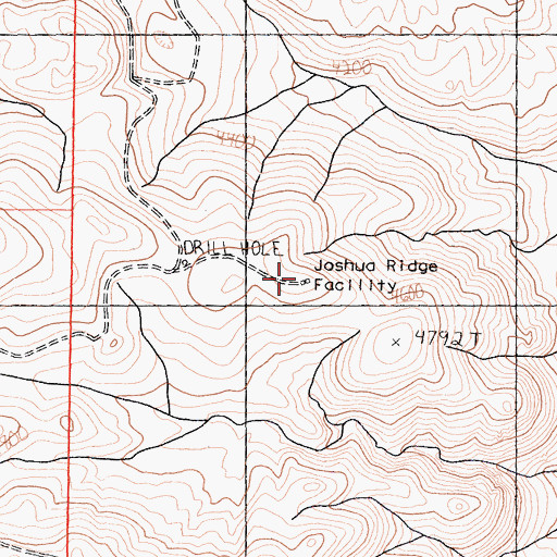 Topographic Map of Joshua Ridge Facility, CA
