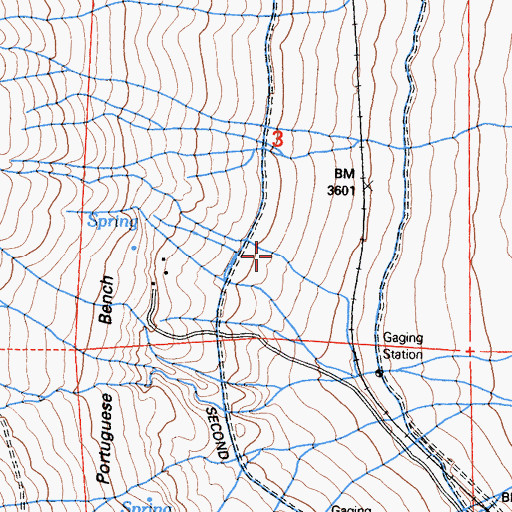 Topographic Map of Lewis Canyon, CA