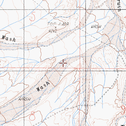Topographic Map of Mill Canyon, CA