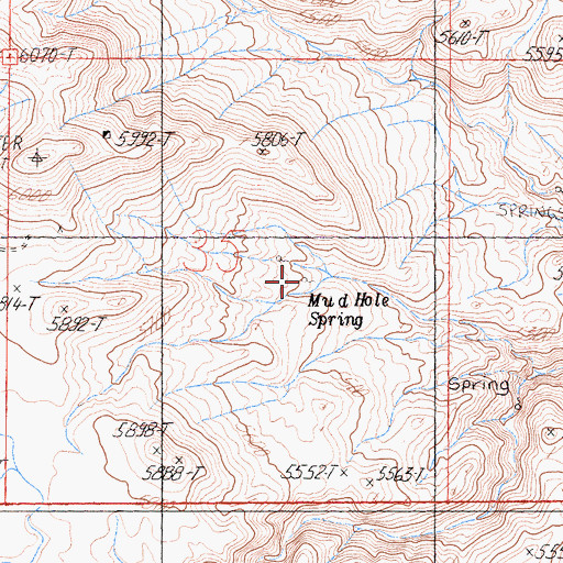 Topographic Map of Mud Hole Spring, CA
