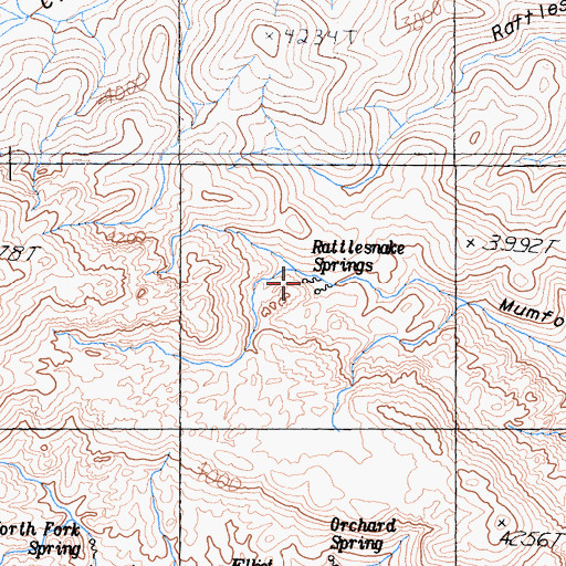 Topographic Map of Rattlesnake Spring, CA