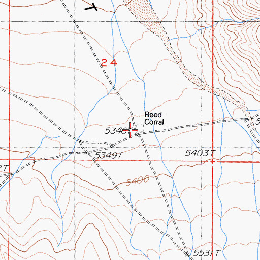 Topographic Map of Reed Corral, CA
