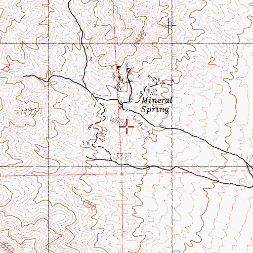 Topographic Map of Kokoweef Canyon, CA
