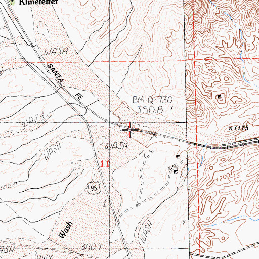 Topographic Map of Crestview Wash, CA