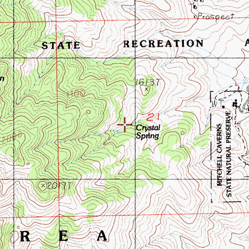 Topographic Map of Crystal Spring, CA