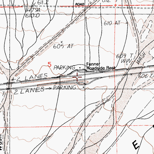Topographic Map of Fenner Roadside Rest, CA