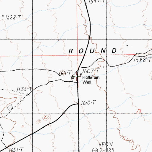 Topographic Map of Holliman Well, CA