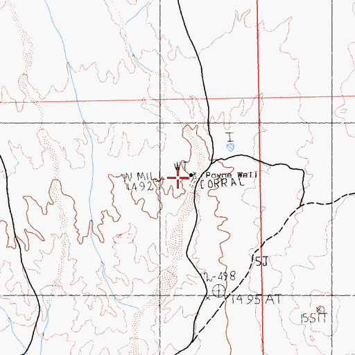 Topographic Map of Payne Well, CA