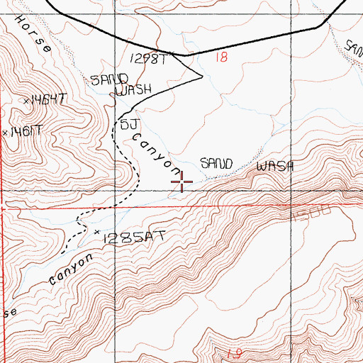 Topographic Map of Saddle Horse Canyon, CA