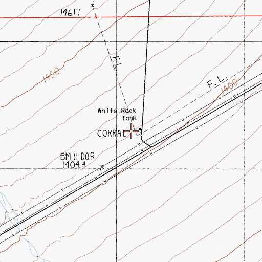 Topographic Map of White Rock Tank, CA