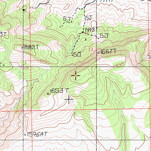 Topographic Map of Wild Horse Mesa, CA