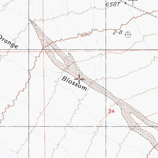 Topographic Map of Old Dad Mountains Wash, CA