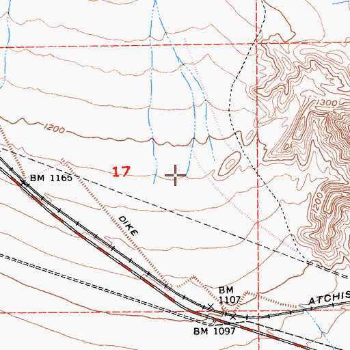 Topographic Map of Siberia Wash, CA