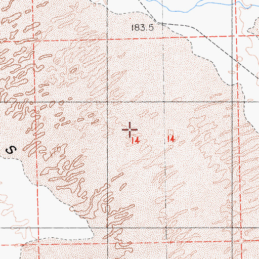 Topographic Map of Cadiz Dunes, CA