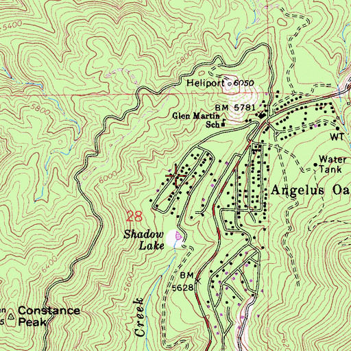 Topographic Map of Glen Martin, CA
