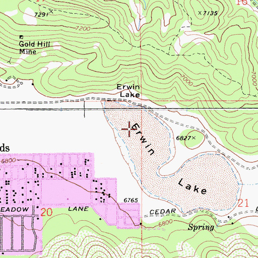 Topographic Map of Stocker Meadows, CA