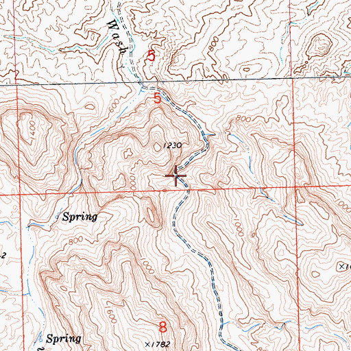 Topographic Map of Willow Spring, CA