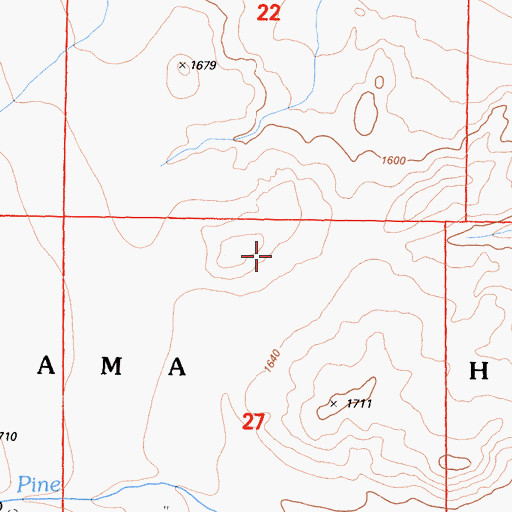 Topographic Map of Alabama Hills Recreation Area, CA