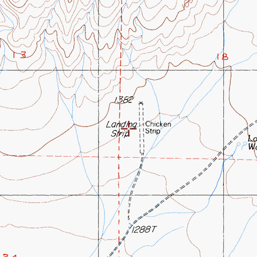 Topographic Map of Chicken Strip (historical), CA