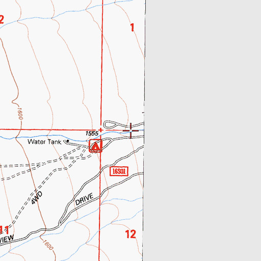 Topographic Map of Tuttle Creek Campground, CA