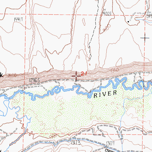 Topographic Map of Chalk Bluff, CA