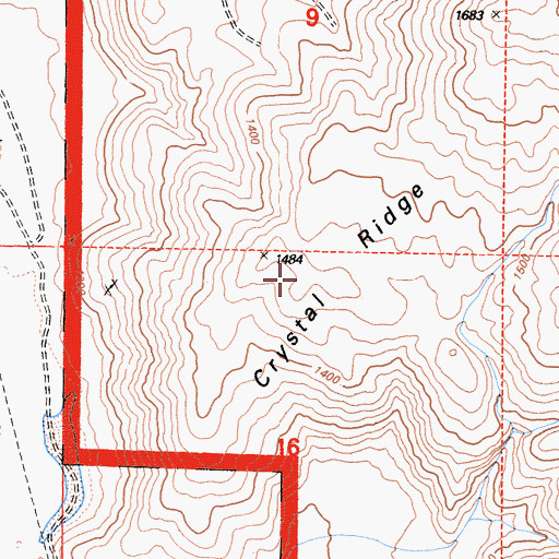 Topographic Map of Crystal Ridge, CA